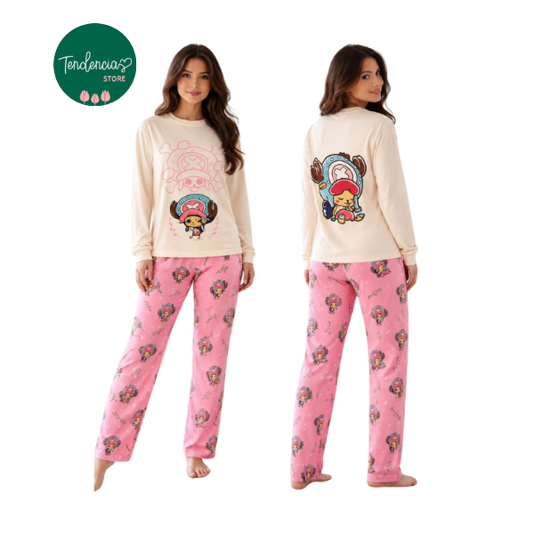 Pijamas manga larga y pantalon one piece - Imagen 3